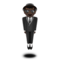 Man in Business Suit Levitating - Black emoji on Apple